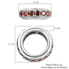 Granat Zirkonia-Ring, reines Messing (Größe 16.00) ca. 7,31 ct