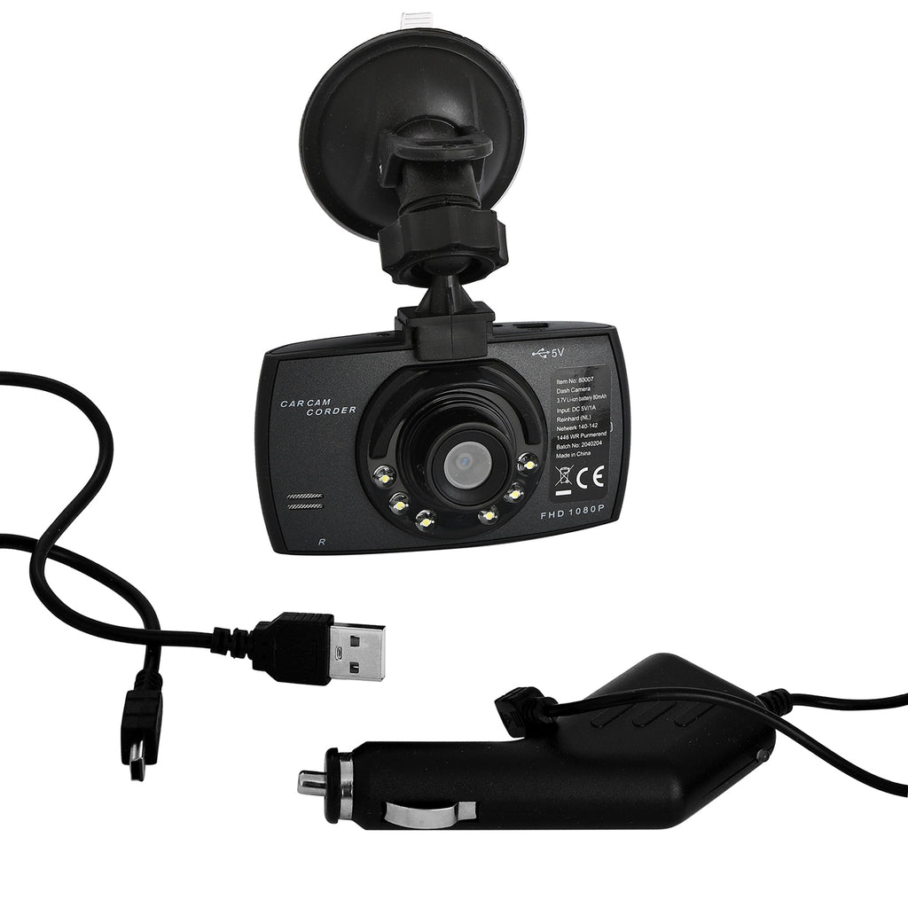 1080P digitale Dashcam für Autos mit 2,5 Zoll LCD Bildschirm, Schwarz