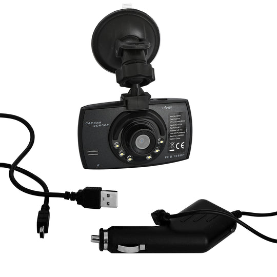 1080P digitale Dashcam für Autos mit 2,5 Zoll LCD Bildschirm, Schwarz