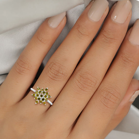 LUSTRO STELLA peridot Zirkonia Ring 925 Silber (Größe 20.00) ca. 1,29 ct