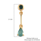 Grandidierit Ohrringe, 925 Silber vergoldet ca. 1,04 ct