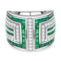 AAA Kagem sambischer Smaragd und Zirkon-Ring - 3,93 ct.