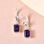 Afrikanische Amethyst Ohrringe, 925 Silber ca. 1,45 ct