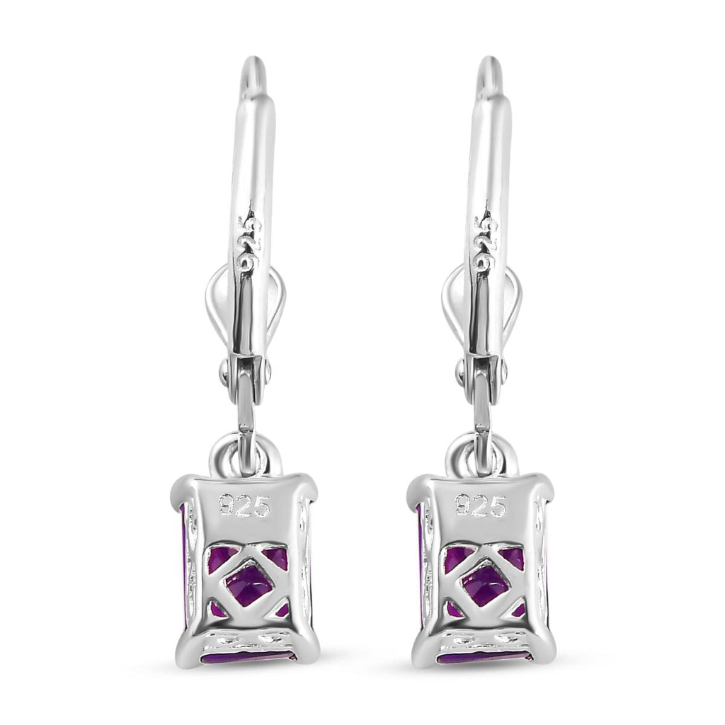 Afrikanische Amethyst Ohrringe, 925 Silber ca. 1,45 ct
