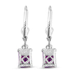 Afrikanische Amethyst Ohrringe, 925 Silber ca. 1,45 ct