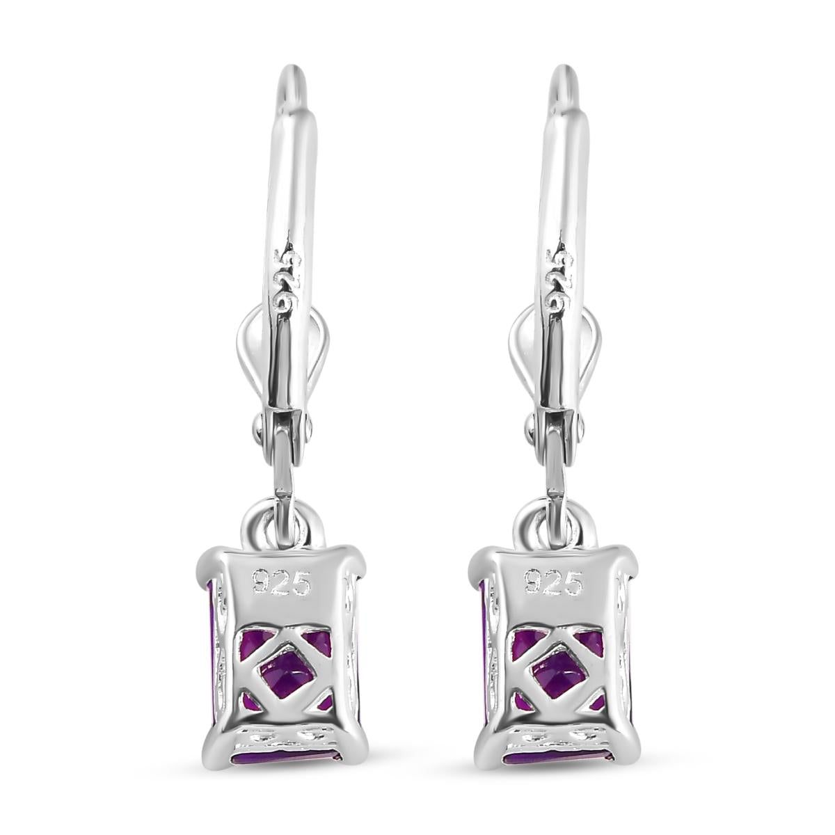 Afrikanische Amethyst Ohrringe, 925 Silber ca. 1,45 ct