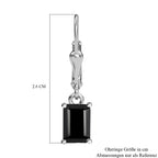 Schwarze Spinell Ohrringe, 925 Silber ca. 1,58 ct