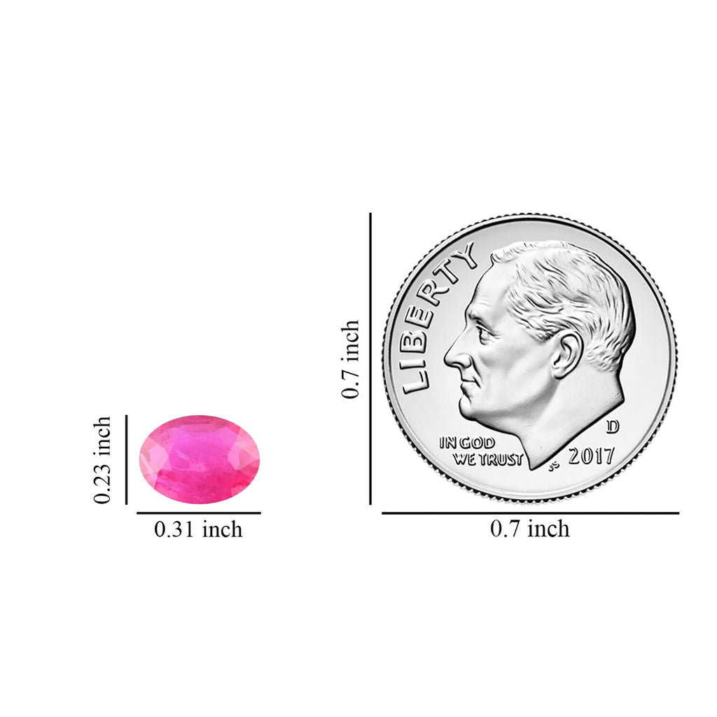 Mozambique Ruby Oval 8x6 Faceted Cut 4A 1.00 Ct