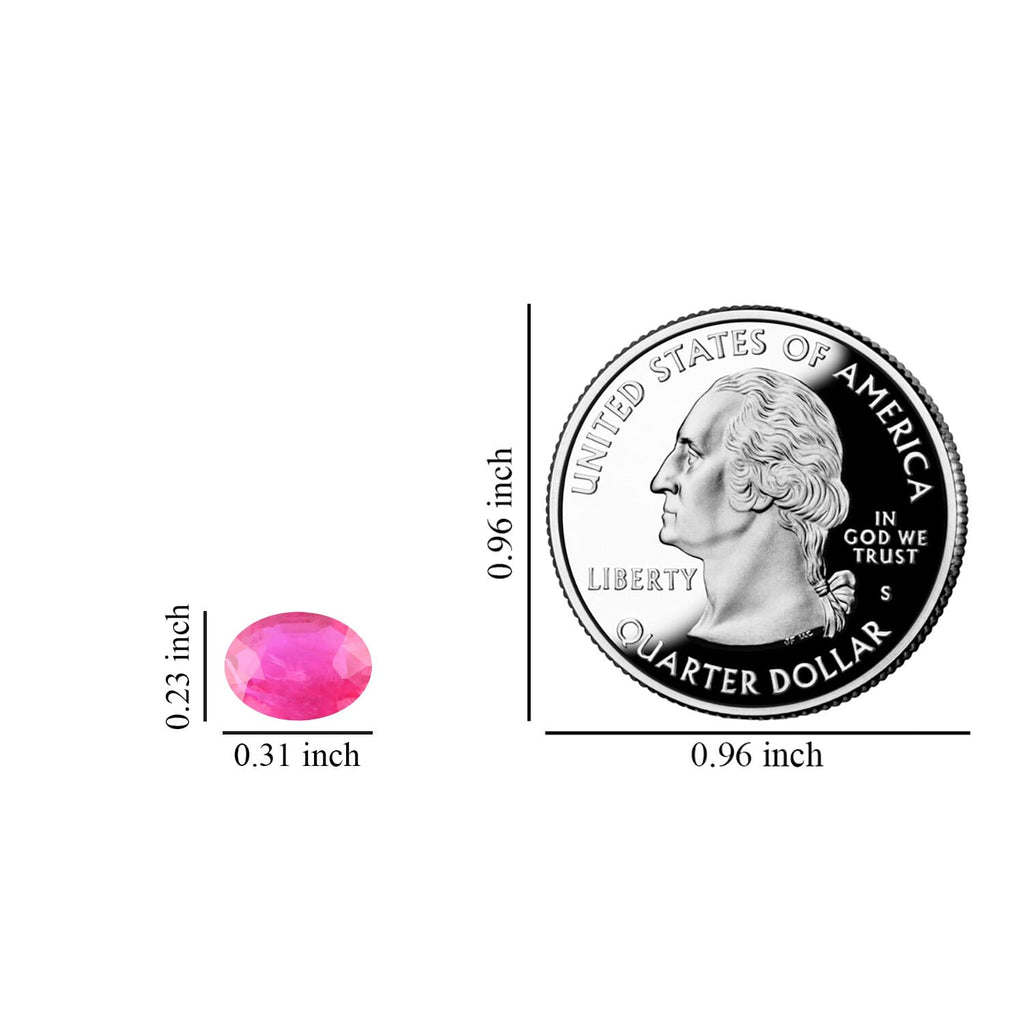 Mozambique Ruby Oval 8x6 Faceted Cut 4A 1.00 Ct