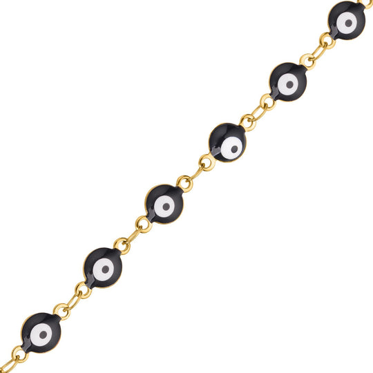 Schwazes, emailliertes Armband, ca. 19 cm, Edelstahl ca. 3,80g