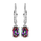 Nordlicht Mystik Topas Ohrringe, 925 Silber platiniert ca. 1.90 ct