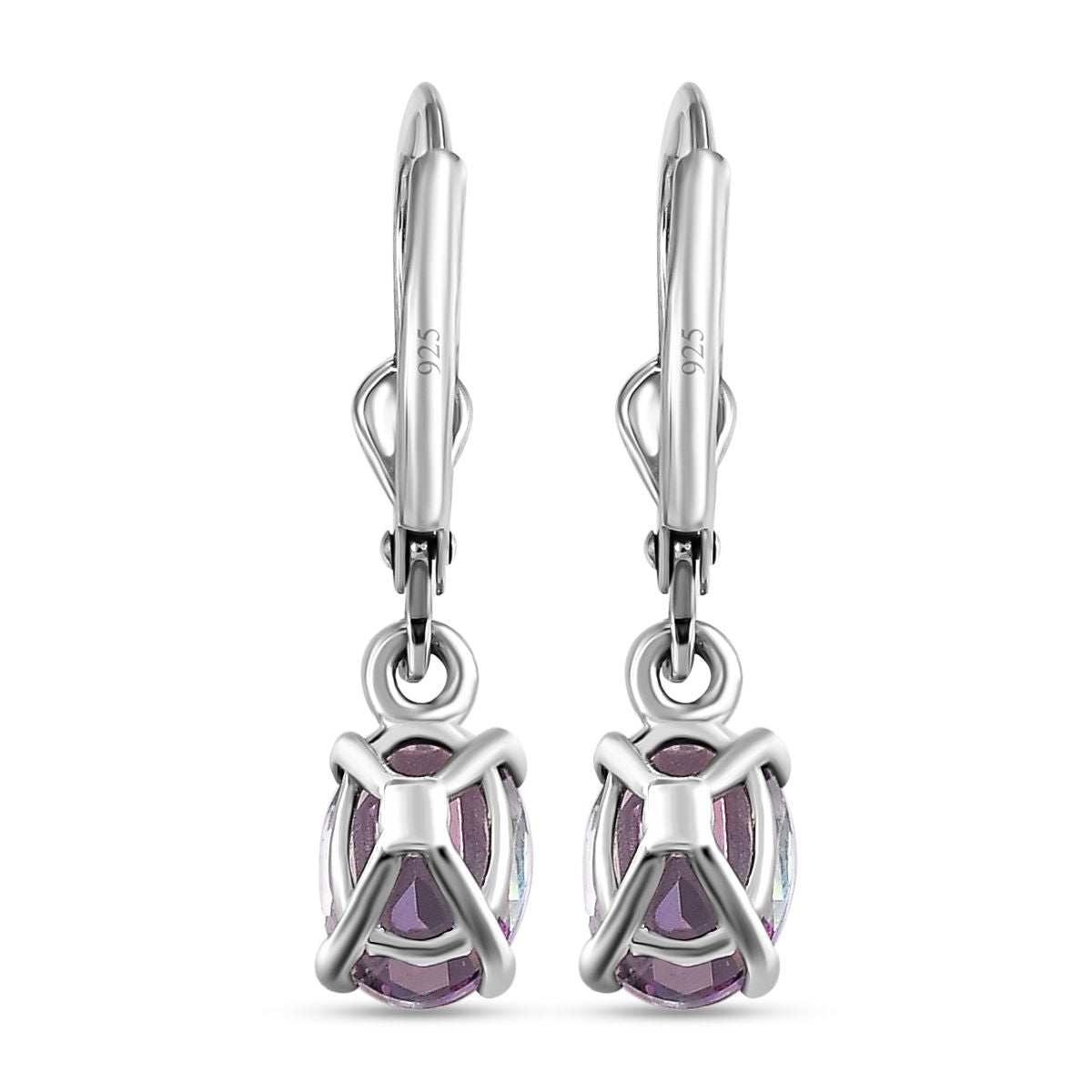 Nordlicht Mystik Topas Ohrringe, 925 Silber platiniert ca. 1.90 ct