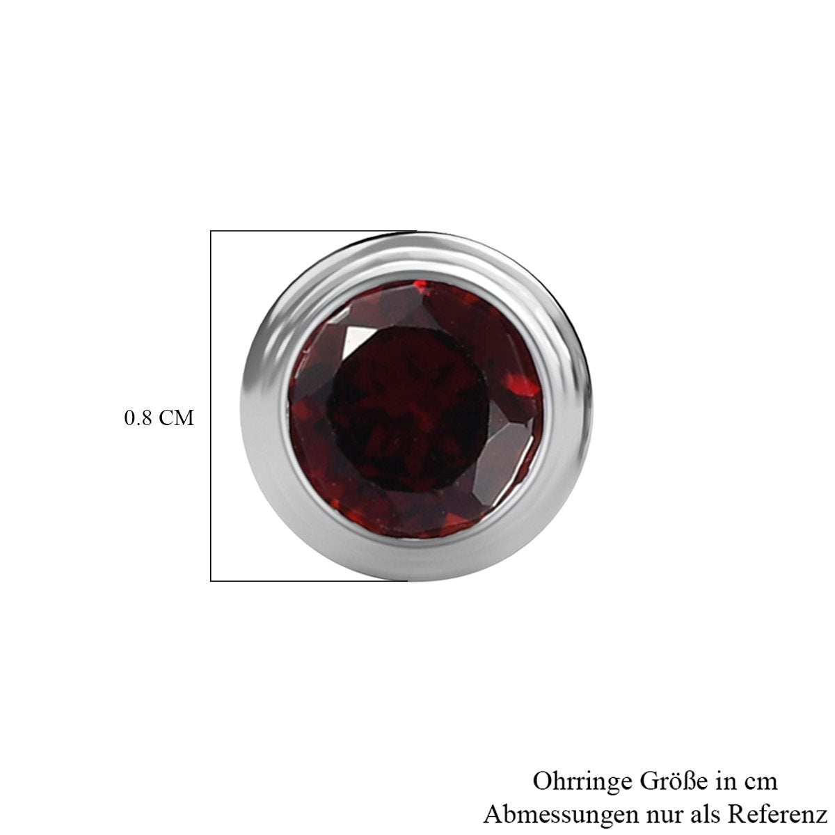 Rote Granat Ohrringe, 925 Silber ca. 2,00 ct