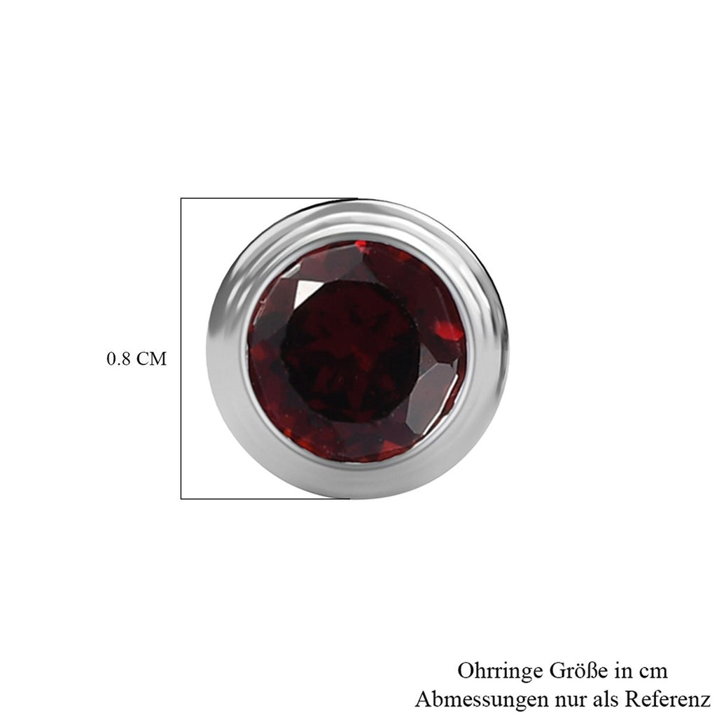 Rote Granat Ohrringe, 925 Silber ca. 2,00 ct