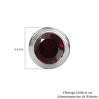 Rote Granat Ohrringe, 925 Silber ca. 2,00 ct