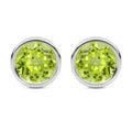 Natürliche Peridot Ohrringe, 925 Silber ca. 1.68 ct