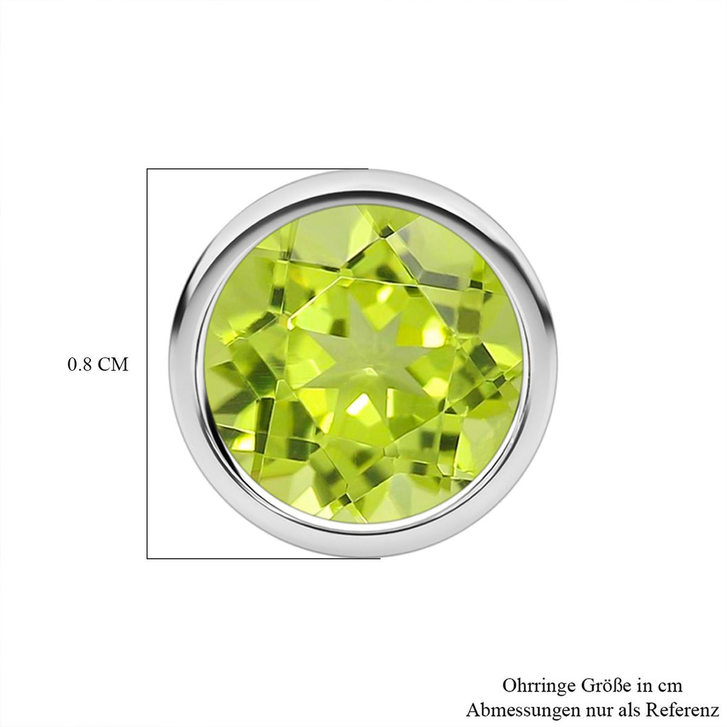 Natürliche Peridot Ohrringe, 925 Silber ca. 1.68 ct