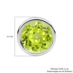 Natürliche Peridot Ohrringe, 925 Silber ca. 1.68 ct