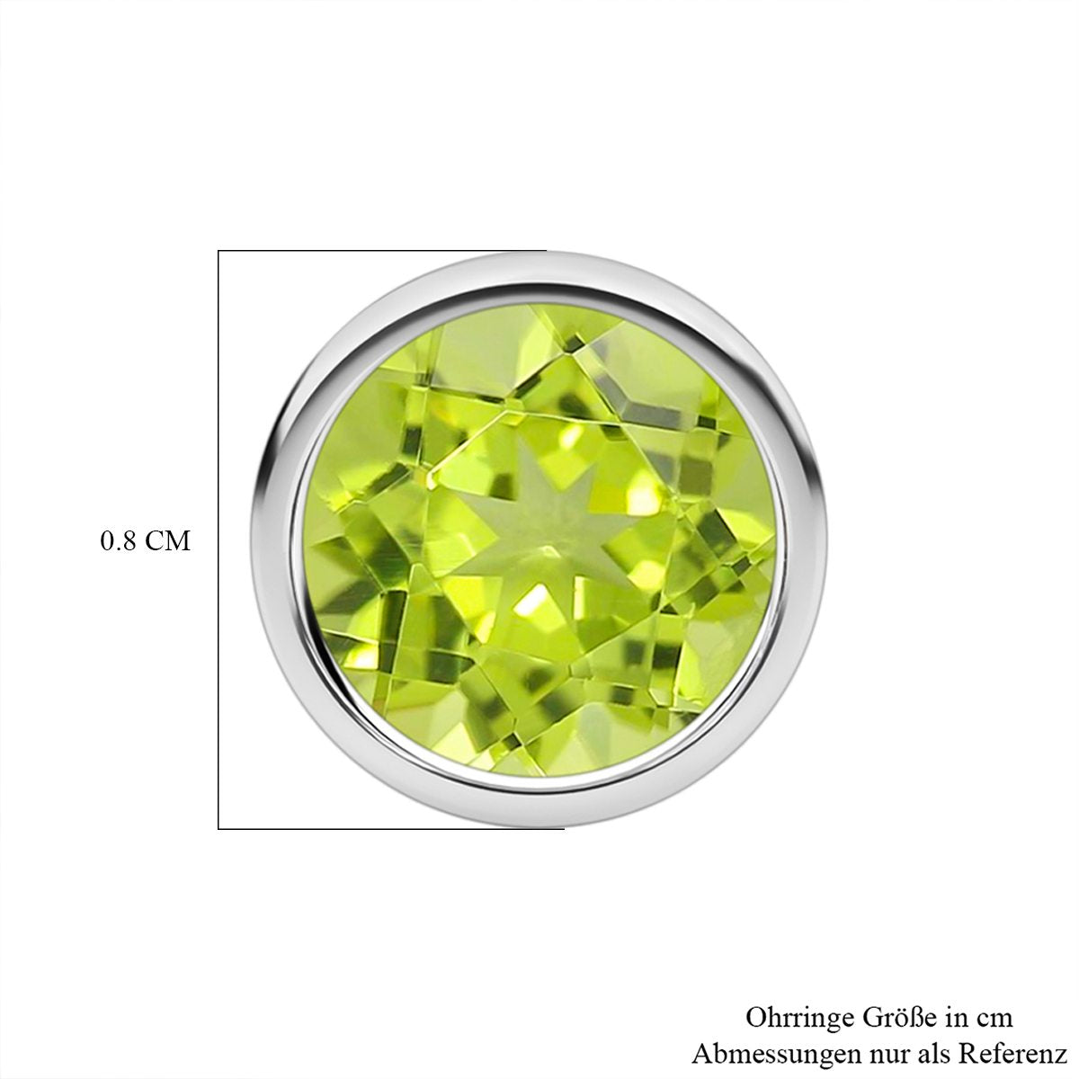 Natürliche Peridot Ohrringe, 925 Silber ca. 1.68 ct