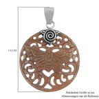 Royal Bali Kollektion - goldener Perlmutt-Anhänger, 925 Silber