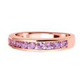 Rosa Saphir Ring, 925 Silber rosévergoldet (Größe 20.00) ca. 1,12 ct