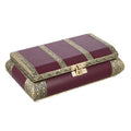 Vintage-Design Schmuckschatulle, 19x12.7x5.8 cm, Burgund