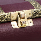 Vintage-Design Schmuckschatulle, 19x12.7x5.8 cm, Burgund