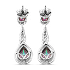 Nordlicht Mystik Topas Ohrringe, 925 Silber platiniert ca. 3.36 ct