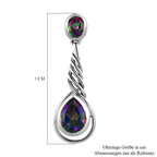 Nordlicht Mystik Topas Ohrringe, 925 Silber platiniert ca. 3.36 ct