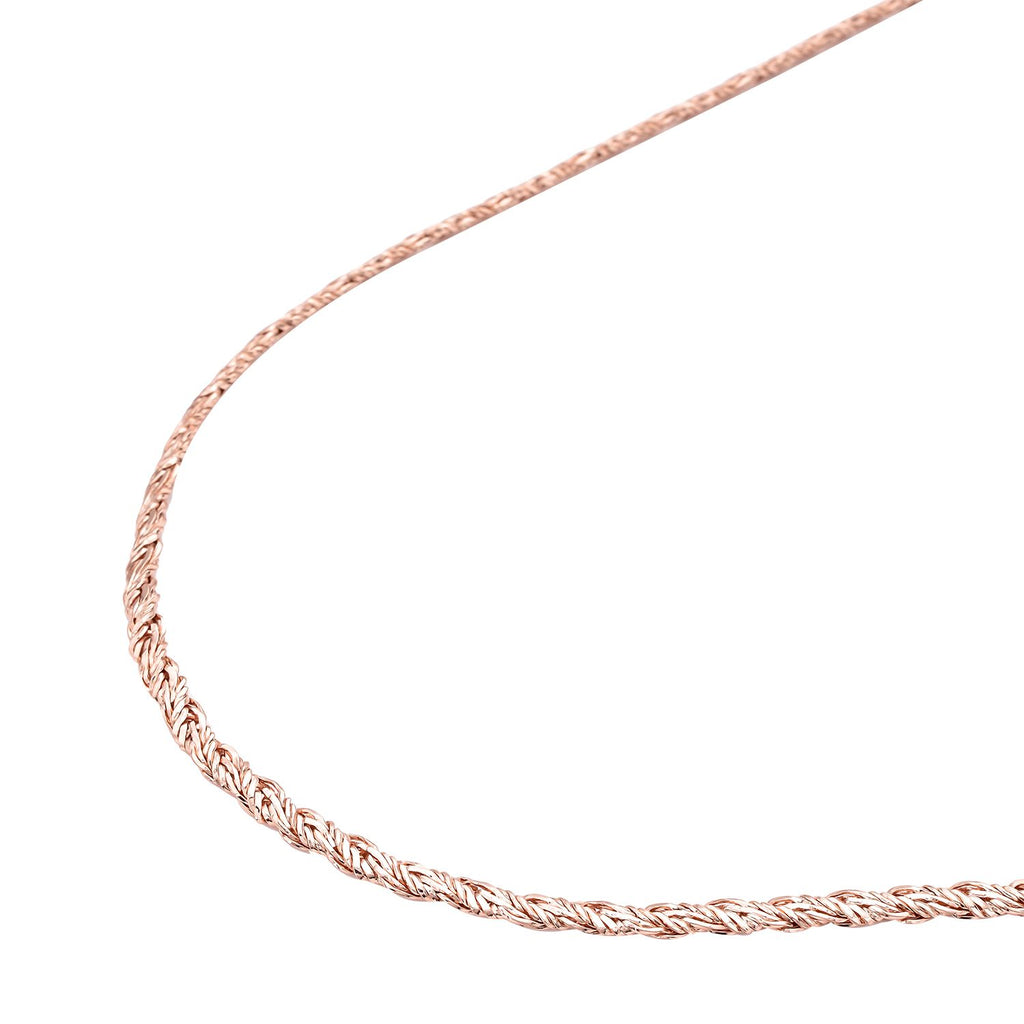 Roséfarbene Halskette, ca. 56 cm, Edelstahl ca. 31,20g