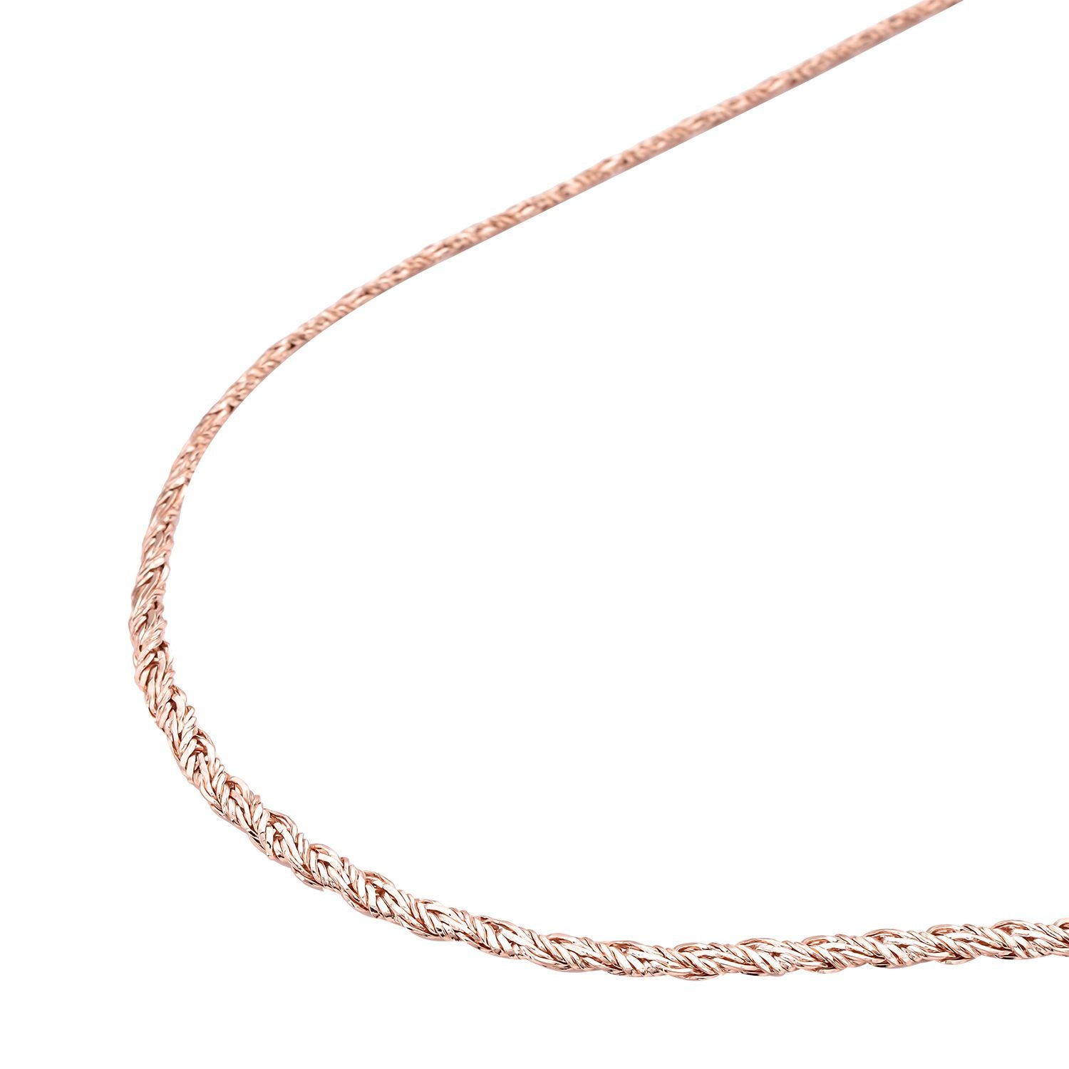 Roséfarbene Halskette, ca. 56 cm, Edelstahl ca. 31,20g