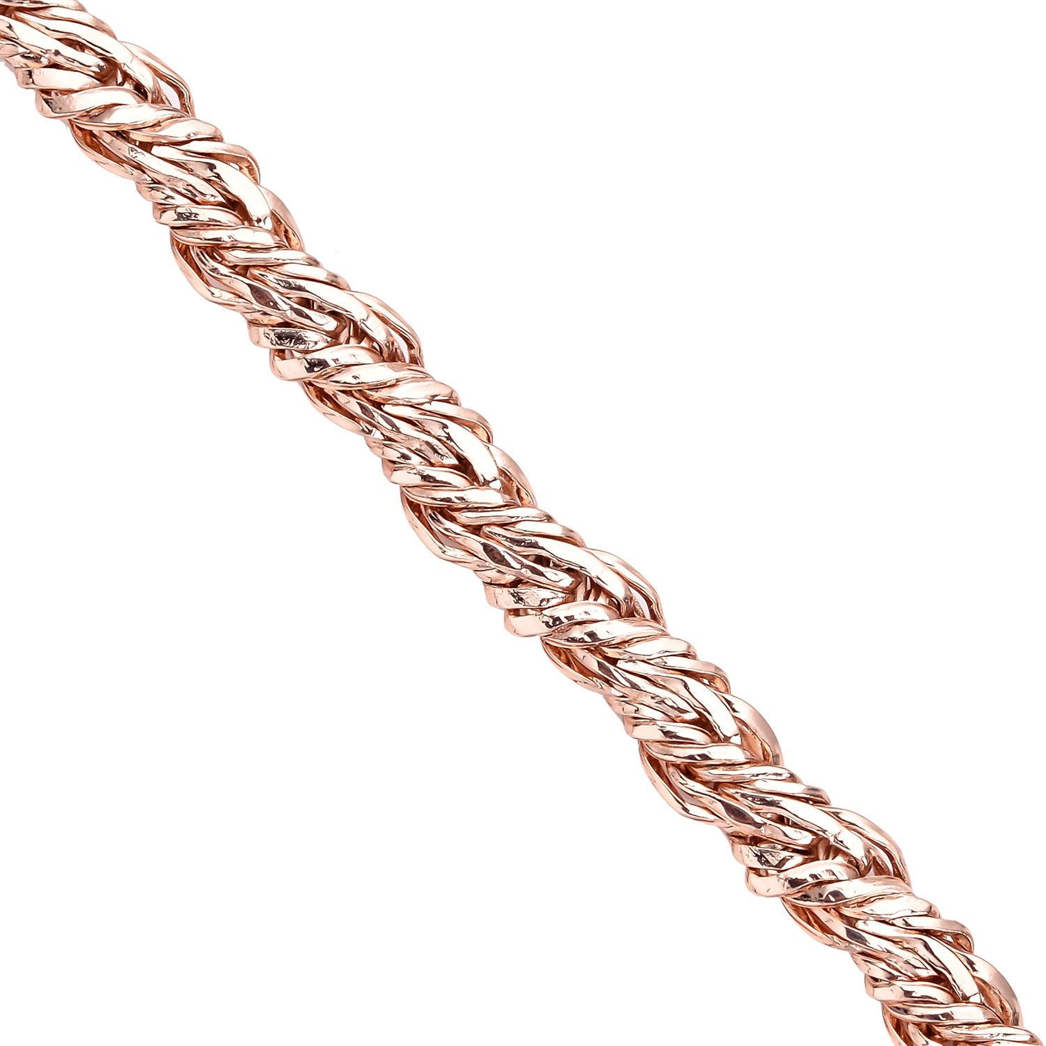Roséfarbene Halskette, ca. 56 cm, Edelstahl ca. 31,20g