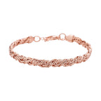 Roséfarbenes Armband, ca. 20 cm, Edelstahl ca. 12,20g