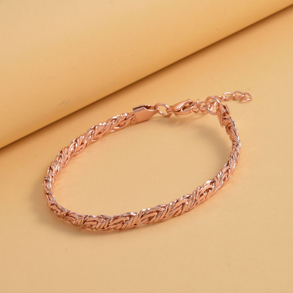 Roséfarbenes Armband, ca. 20 cm, Edelstahl ca. 12,20g