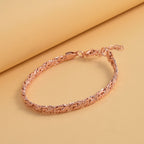 Roséfarbenes Armband, ca. 20 cm, Edelstahl ca. 12,20g