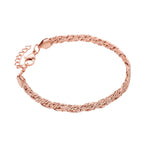 Roséfarbenes Armband, ca. 20 cm, Edelstahl ca. 12,20g