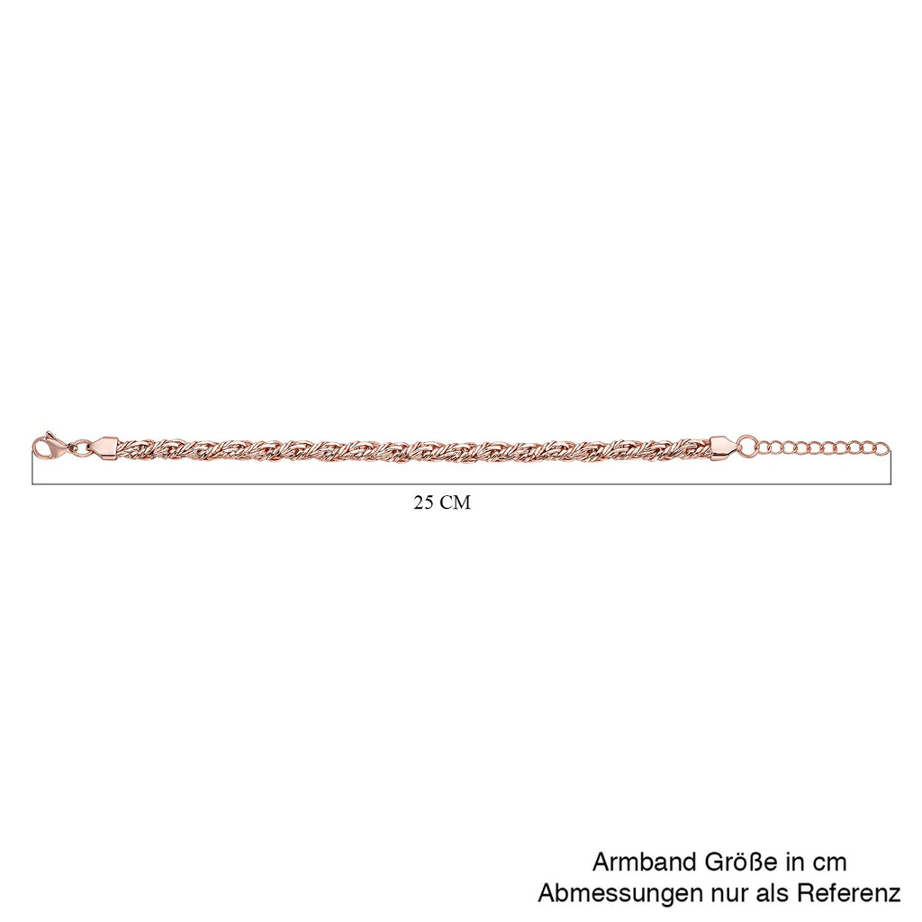 Roséfarbenes Armband, ca. 20 cm, Edelstahl ca. 12,20g