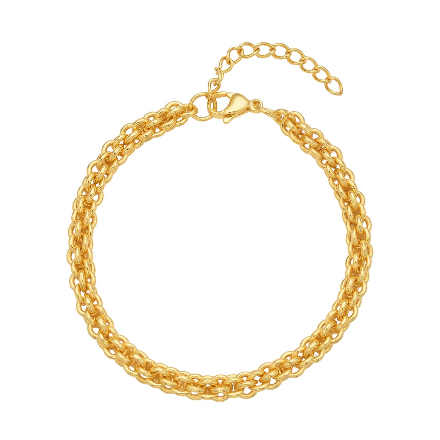 Goldfarbenes Edelstahl Armband, ca. 20 cm, ca. 17,60g