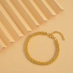 Goldfarbenes Edelstahl Armband, ca. 20 cm, ca. 17,60g
