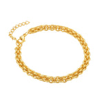Goldfarbenes Edelstahl Armband, ca. 20 cm, ca. 17,60g