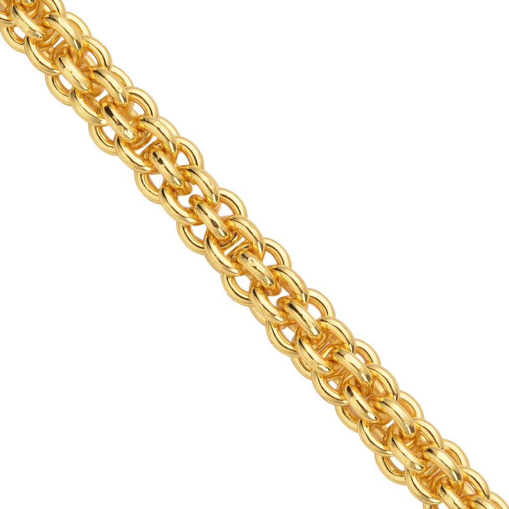 Goldfarbenes Edelstahl Armband, ca. 20 cm, ca. 17,60g