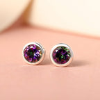 Nordlicht Mystik Topas Ohrstecker, 925 Silber platiniert ca. 2,03 ct