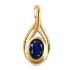 Masoala Saphir (Fissure gefüllt)-Anhänger, 925 Silber vergoldet ca. 1.89 ct