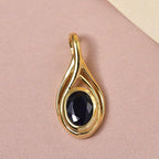 Masoala Saphir (Fissure gefüllt)-Anhänger, 925 Silber vergoldet ca. 1.89 ct