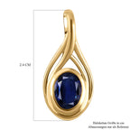 Masoala Saphir (Fissure gefüllt)-Anhänger, 925 Silber vergoldet ca. 1.89 ct