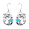 Royal Bali - Sleeping Beauty Türkis Ohrringe, 925 Silber ca. 0,92 ct