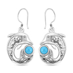 Royal Bali - Sleeping Beauty Türkis Ohrringe, 925 Silber ca. 0,92 ct