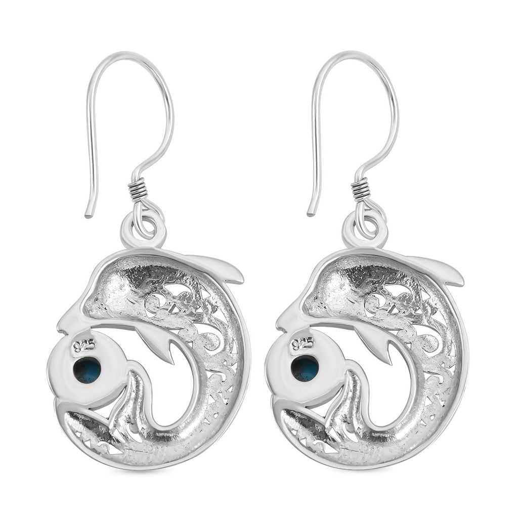 Royal Bali - Sleeping Beauty Türkis Ohrringe, 925 Silber ca. 0,92 ct
