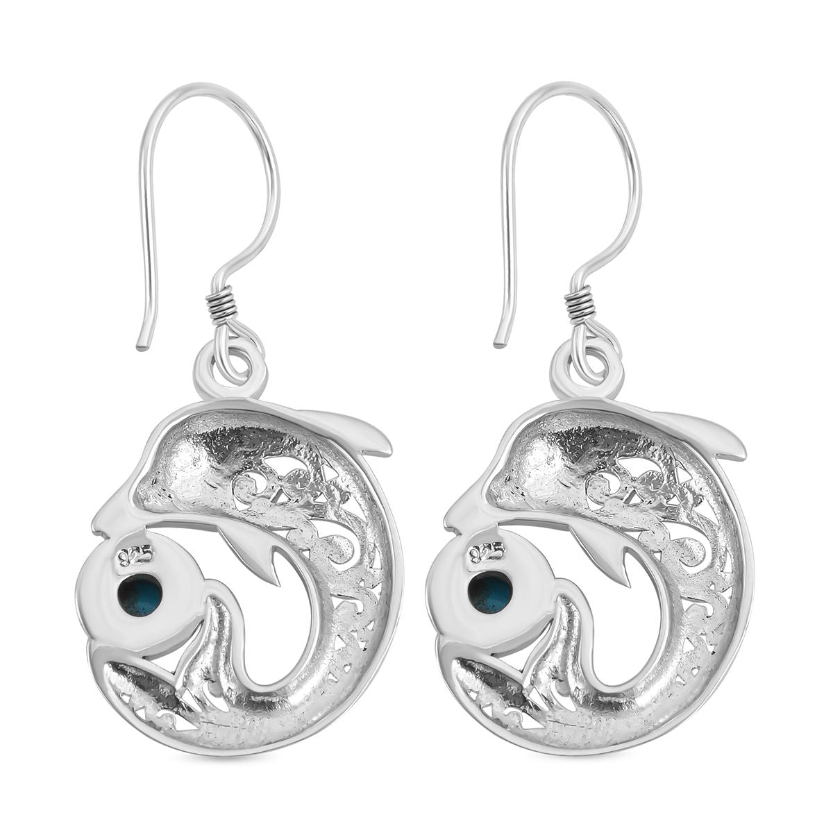 Royal Bali - Sleeping Beauty Türkis Ohrringe, 925 Silber ca. 0,92 ct
