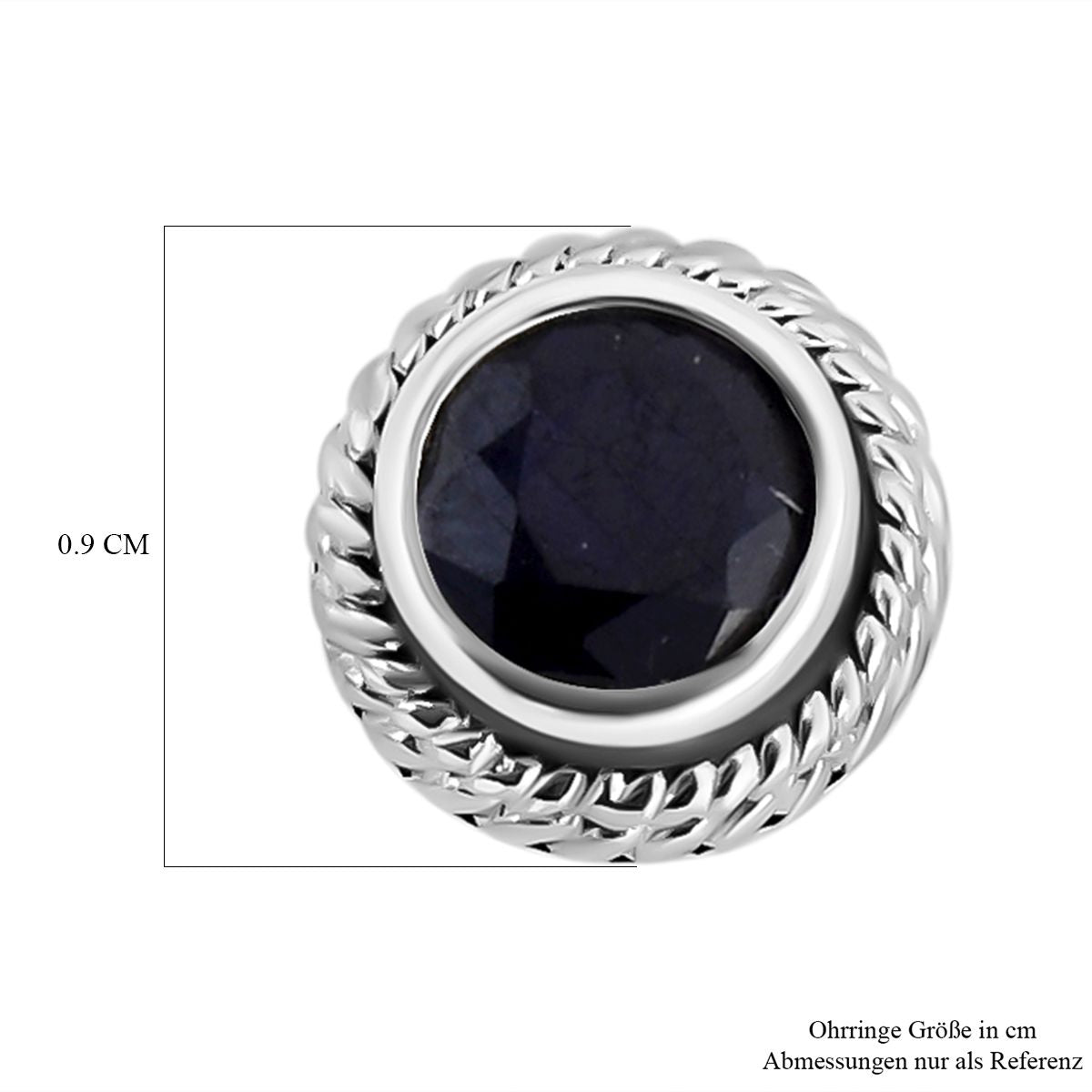 Royal Bali - Blauer Saphir Ohrringe 925 Silber ca. 1.50 ct